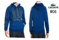 pas cher lacoste veste mode hommes 2019U hoodie coton w06 bleu